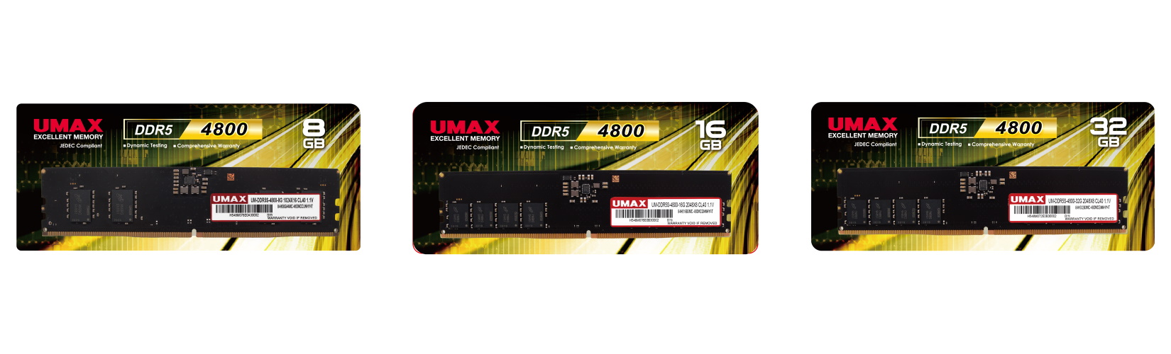 UMAXより、DDR5メモリーが登場！「DDR5-4800」シリーズ6製品取り扱い